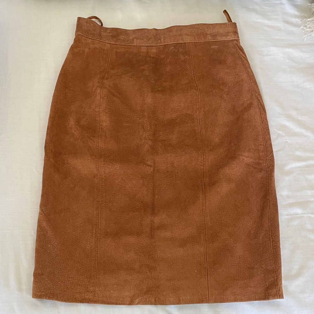 Vintage Caramel Suede Skirt